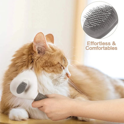 Self-Cleaning Pet Brush                 Remove loose fur, tangles, and dirt in seconds – with one-click cleaning.