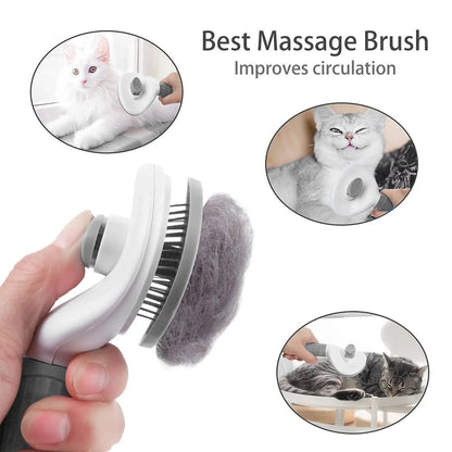 Self-Cleaning Pet Brush                 Remove loose fur, tangles, and dirt in seconds – with one-click cleaning.